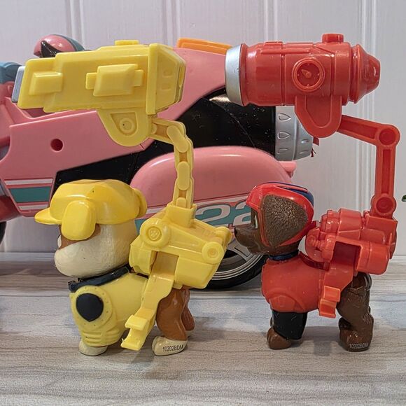 PAW Patrol The Movie Liberty Motorbike And Figurines W/Pup-Pack Attachment EUC - Picture 9 of 16